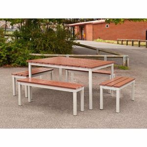 Enviro Outdoor Walnut Effect Faux Wood Bench 3ft - CK814 - 3