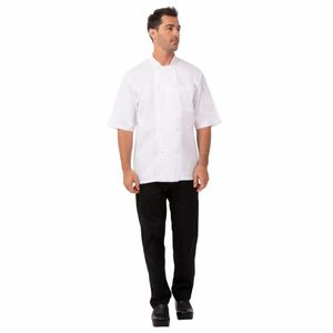 Chefs Works Montreal Cool Vent Unisex Short Sleeve Chefs Jacket White S - A914-S - 3