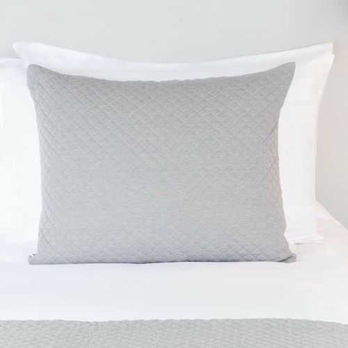 Mitre Essentials Quilted Waffle Cushion Cover Grey - HN853 - 1