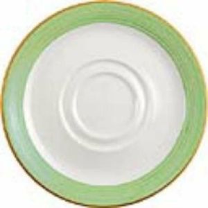 Steelite Rio Green Low Cup Saucers 145mm (Pack of 36) - V2863 - 1