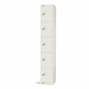 Elite Five Door Manual Combination Locker Locker White - GR306-CL - 1