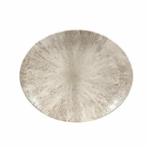 Churchill Studio Prints Stone Coupe Oval Plates Agate Grey 270mm (Pack of 12) - DW797 - 1