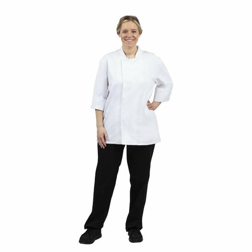 Whites Unisex Atlanta Chef Jacket White Teflon Size L - BB578-L - 9