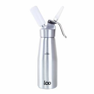 ICO Aluminium Whipped Cream Dispenser Silver 500ml - 1