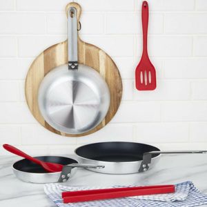 Vogue Cook Like A Pro 3-Piece Non-Stick Frying Pan and Saute Pan Set - 3