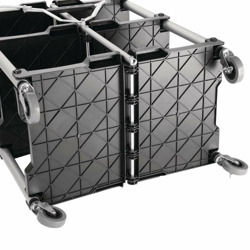 Vogue 3 Tier PP Folding Trolley Black - 8