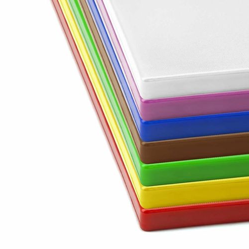 Hygiplas Low Density Chopping Board Set Large (Set of 7 - 20mm High) - 3