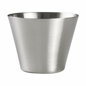 Steelite Creations Metal Satin Fry Cup 340ml (Pack of 48) - 1