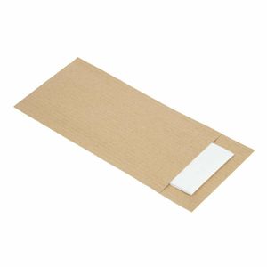 Europochette Brown Cutlery Pouch with White Napkin (Pack of 500) - CK235 - 3