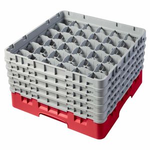 Cambro Camrack Red 36 Compartments Max Glass Height 258mm - CZ183 - 1