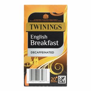 Twinings English Breakfast Decaffeinated Enveloped Tea Bags (Pack of 80) - DZ460 - 1
