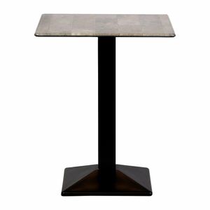 Turin Metal Base 700mm Square Poseur Table with Laminate Top in Concrete - CZ831 - 1