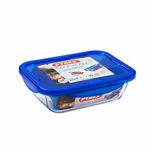 Pyrex Cook & Go Medium Rectangular Dish With Lid 1.7Ltr - FU132 - 1