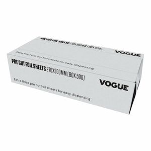 Vogue Aluminium Foil Sheets 270x300mm (Pack of 500) - CU259 - 1
