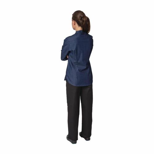Southside NY Queens Womens Denim Lightweight Chefs Shirt Size XS - BA003-XS - 8