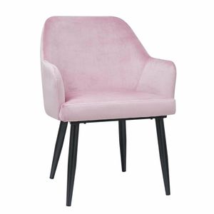 Bolero Lia Velvet Effect Chairs Dusty Pink (Set of 2) - DP198 - 1