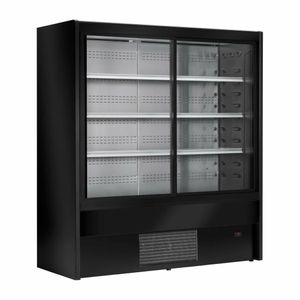 Zoin Cervinho Multideck Display Black with Sliding Doors 1200mm - UA054-120 - 1