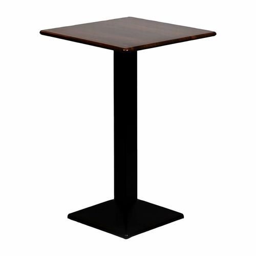 Turin Metal Base 700mm Square Poseur Table with Laminate Top in Walnut - CZ833 - 2