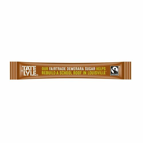 Tate & Lyle Fairtrade Demerara Sugar Sticks (Pack of 1000) - HP978 - 1