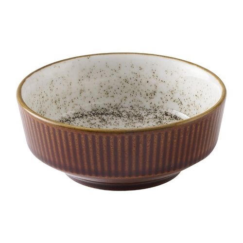 Churchill Nourish Cinnamon Brown Barley White Kochi Shallow Bowls 266ml (Pack of 12) - HX196 - 1