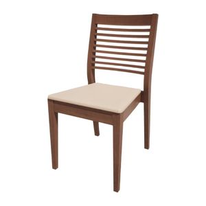 Bolero Bespoke Marty B Stacking Chair in Cream/Walnut - HS377 - 1