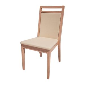 Bolero Bespoke Bia B Stacking Chair in Cream/Beech - HS425 - 1