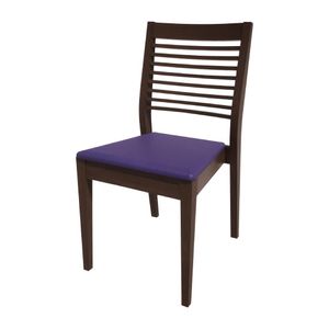 Bolero Bespoke Marty B Stacking Chair in Blue/Wenge - HS393 - 1