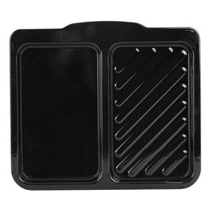 Wham Enamel Handled Dual Oven Tray Black 400mm - FU149 - 1