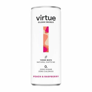 Virtue Yerba Mate - Peach and Raspberry 250ml (Pack of 12) - HS865 - 1