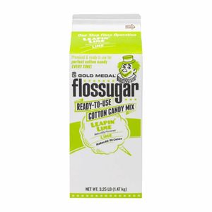 Flossugar Lime Ready to Use Cotton Candy Mix 1.47kg - HS990 - 1
