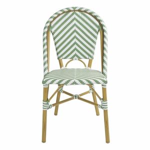 Bolero Parisian Style Rattan Side Chair Light Green (Pack of 2) - FU535 - 3
