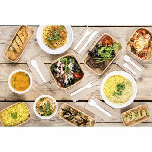 Fiesta Compostable Paper Forks 155mm (Pack of 100) - HT483 - 9