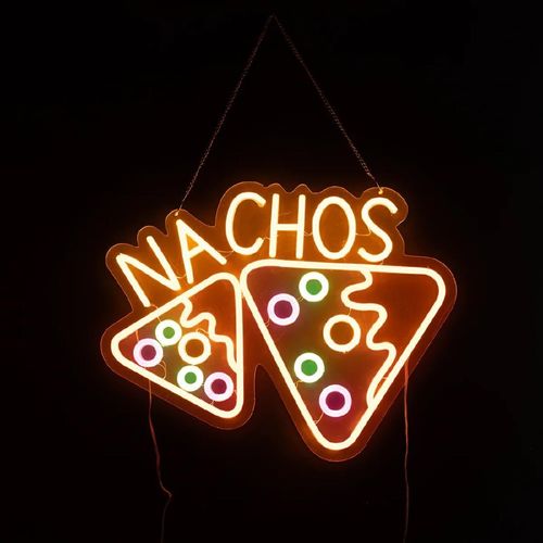 A1 Equipment Nachos Neon Style LED Light-up Sign A7695 - HT416 - 4
