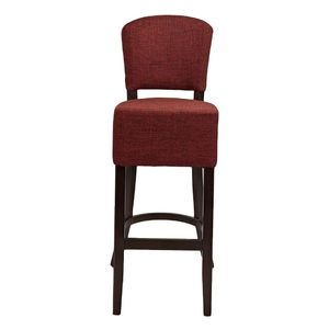 Hanoi Bar Chair in Dark Walnut with Shetland Scarlet Seatpad - HP780 - 3
