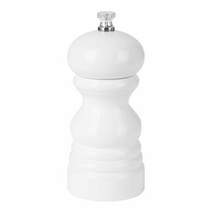 Olympia Salt Or Pepper Grinder White Hevea Wood 125mm - DN652 - 1