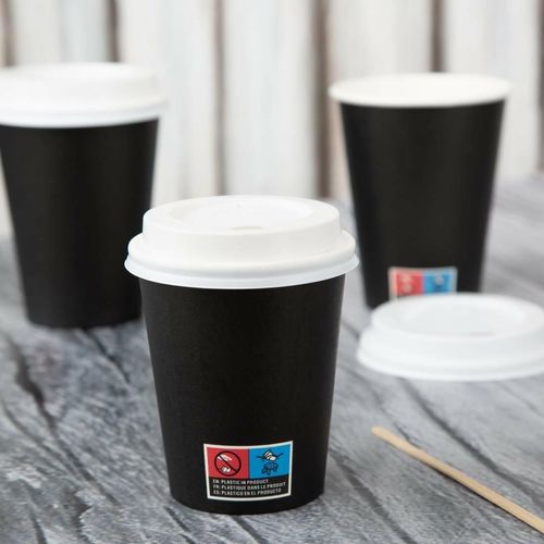 Nisbets Essentials Hot Cups and Lids Pack 12oz (Pack of 300) - HW635 - 6