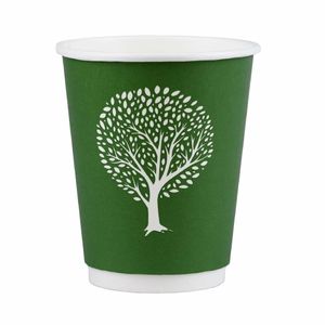 Vegware Green Tree Double Wall Hot Cups 12oz 89-Series (Pack of 500) - HX487 - 1