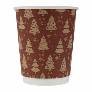 Fiesta Recyclable Christmas Double Wall Hot Cups 8oz (Pack of 500) - HX280 - 3