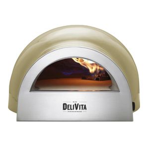 Delivita Dual Fuel Gas Pizza Oven Olive Green - HZ249 - 3