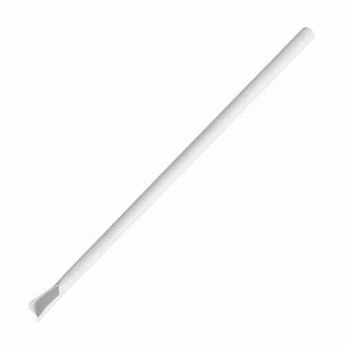 Fiesta Compostable Paper Spoon Straw White 210x8mm (Pack of 250) - HU367 - 1