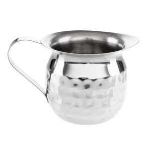 Olympia Mini Milk Jug Stainless Steel Hammered 120ml (Pack of 6) - HY119 - 3