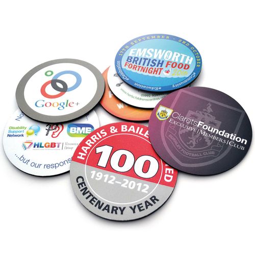 Custom Branded Circular Plastic Foam Backed Coaster - 1