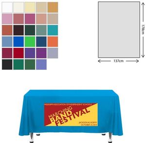 Custom Branded Premium Fabric Tablecloth - 138x178cm (4ft Table - Short Drop) - 1