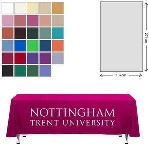 Custom Branded Premium Fabric Tablecloth - 138x275cm (6ft Table - Short Drop) - 1