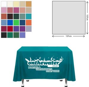 Custom Branded Premium Fabric Tablecloth - Square - 138x138cm (3ft Table - Short Drop) - 1