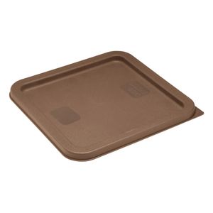 Hygiplas Square Food Storage Container Lid Brown Medium - HY423 - 1