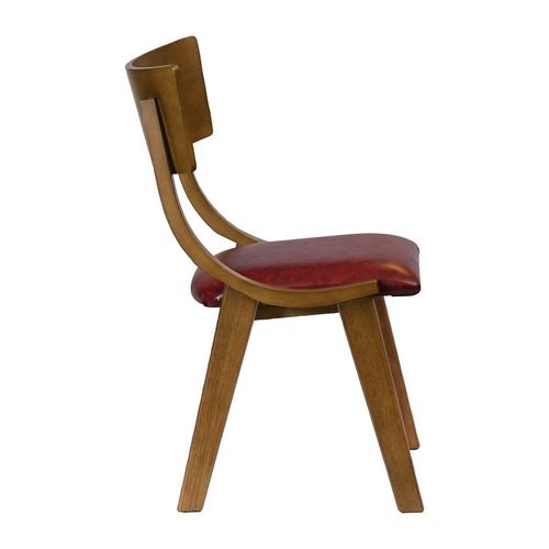 Chelsea Dining Chairs in Weathered Oak with Bison Bordeaux Seats (6 Pack) - JA251 - 2