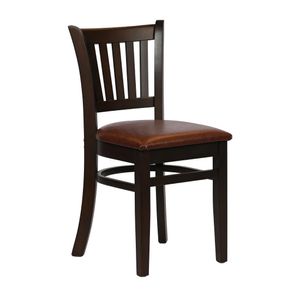 Turin Dining Table with 4 Manhattan Chairs in Dark Walnut with Bison Espresso - JA200 - 1