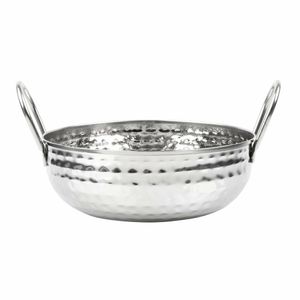 Olympia Table Presentation Hammered Kadai Dish Stainless Steel 200mm - HY107 - 1
