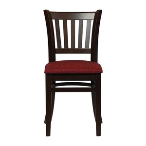 Turin Dining Table with 4 Manhattan Chairs in Dark Walnut with Shetland Scarlett - JA206 - 3
